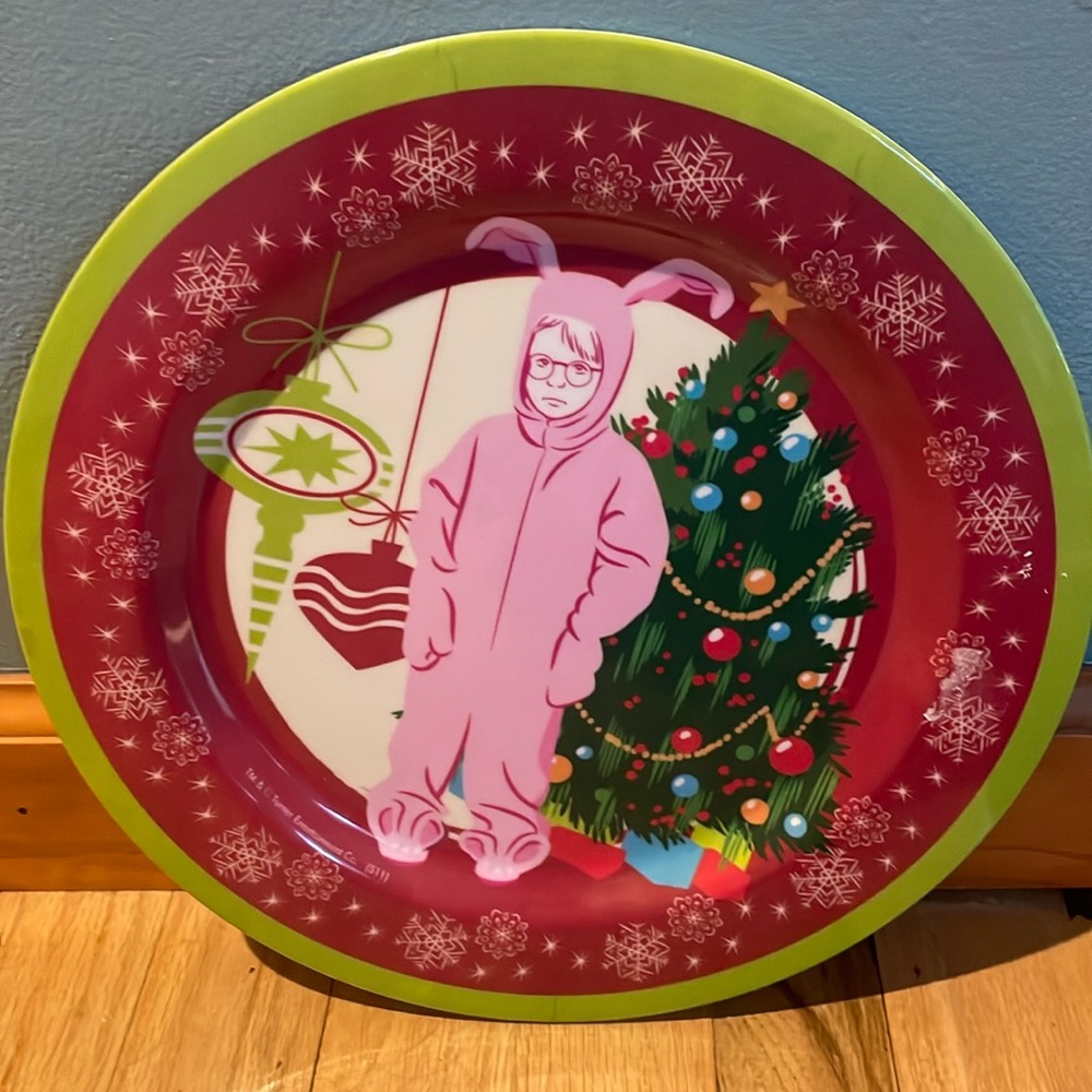 A Christmas Story Ralphie in a Pink Bunny Suit Plate.